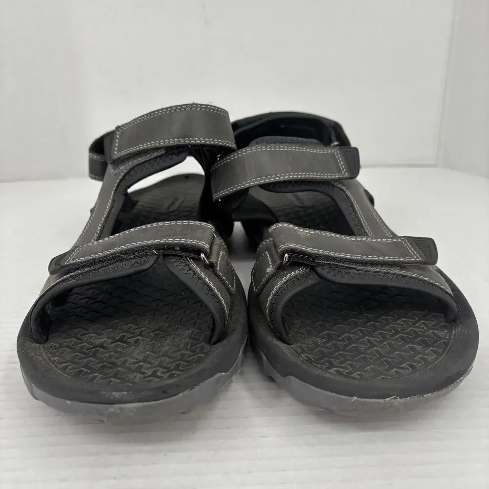 Eddie Bauer Holman Fisherman Sandal Mens Size 12 Black Adjustable Straps Comfort